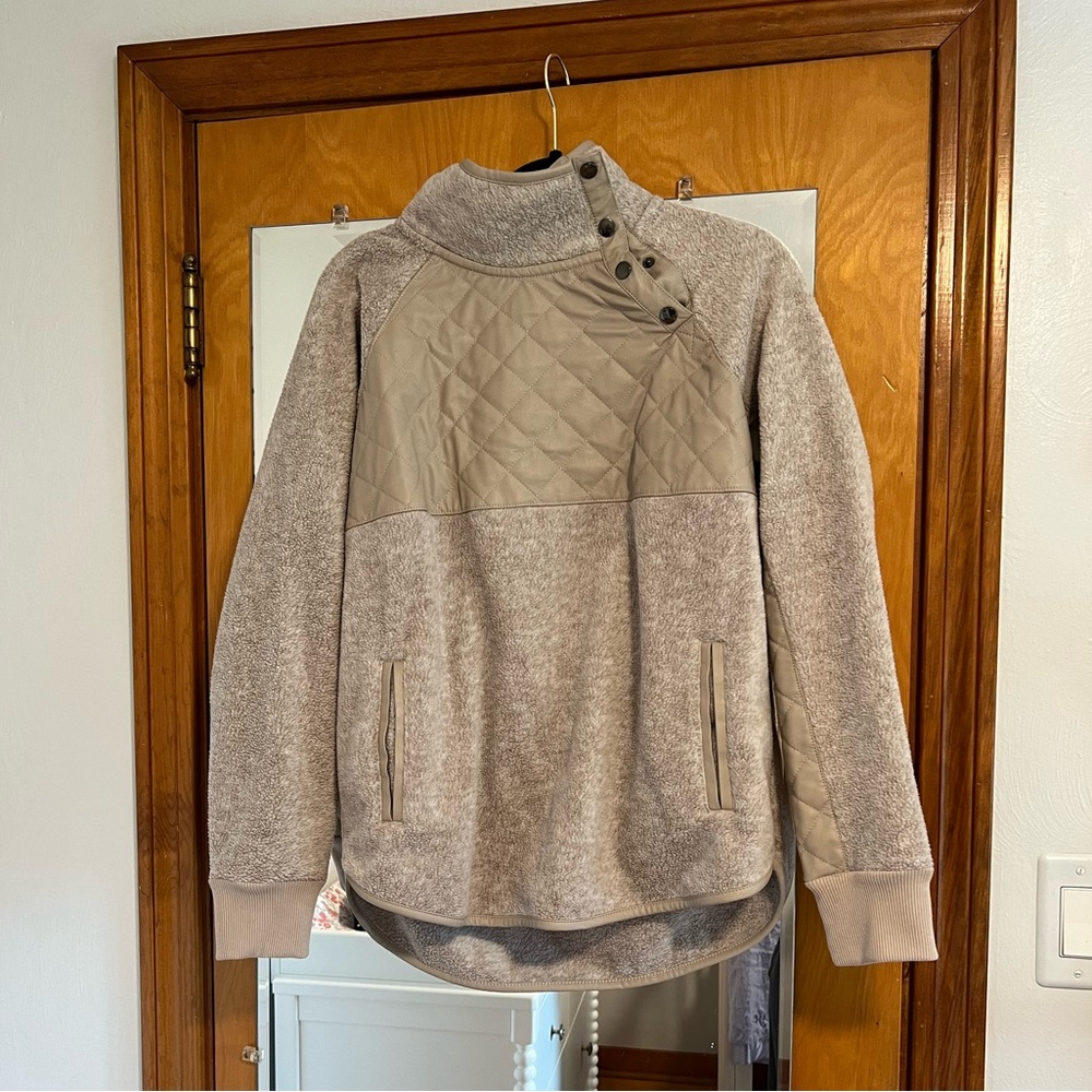 Asymmetrical Snap-Up Fleece